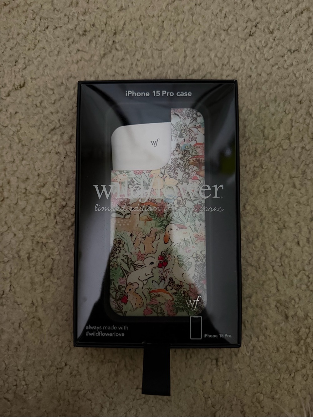 Wildflowers Pastel Multi Floral & Bunny iPhone 15 Pro Case